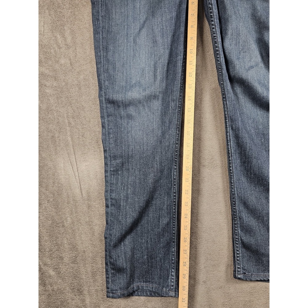 Paige Lennox Carpenter Slim Straight Stretch Jeans Mens 33 Dark Blue - Picture 6 of 10